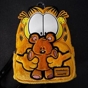 Loungefly Nickelodeon Garfield Plush Yellow Backpack